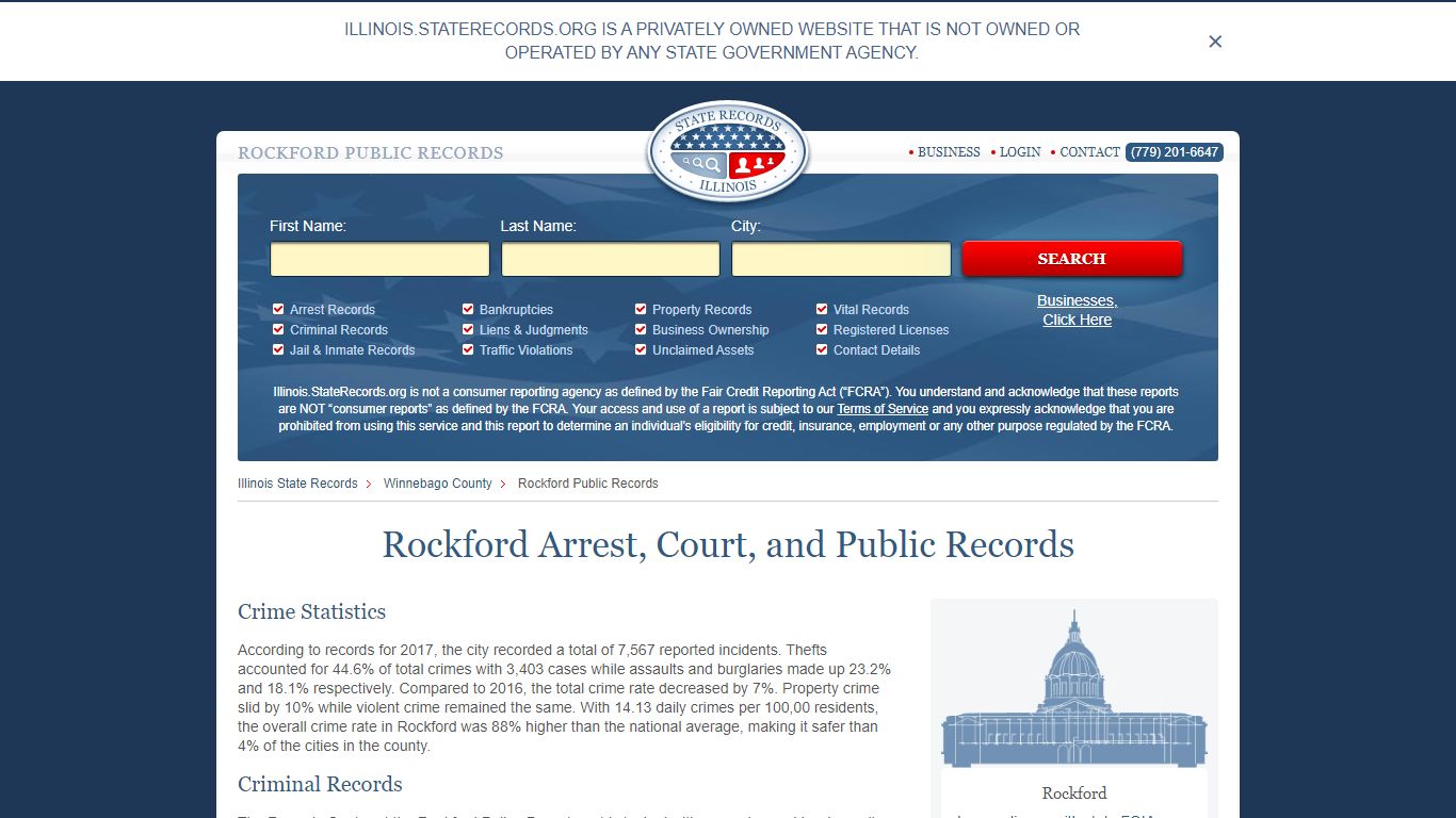 Rockford Arrest and Public Records | Illinois.StateRecords.org